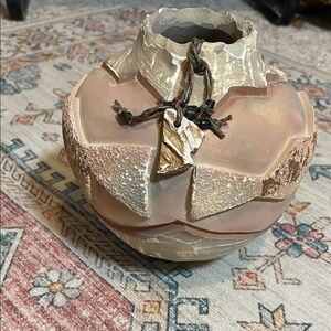 Steven Kaye Rustic Clay Vase southwestern vibe